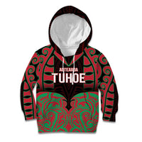 Custom Aotearoa Tuhoe Kid Hoodie Maori Pattern New Zealand - Polynesian Pride