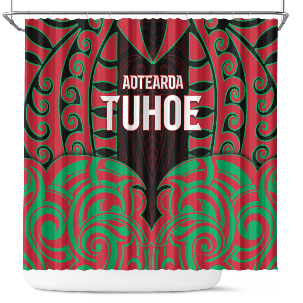 Aotearoa Tuhoe Shower Curtain Maori Pattern New Zealand - Polynesian Pride