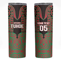 Custom Aotearoa Tuhoe Skinny Tumbler Maori Pattern New Zealand - Polynesian Pride