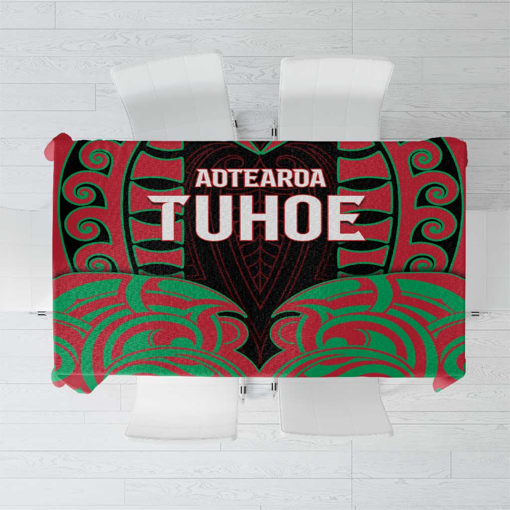 Aotearoa Tuhoe Tablecloth Maori Pattern New Zealand DT05 Red - Polynesian Pride