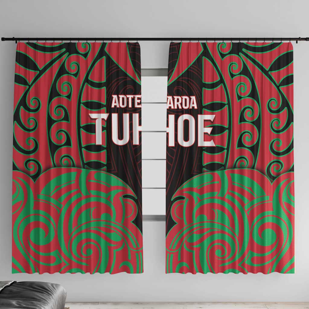 Aotearoa Tuhoe Window Curtain Maori Pattern New Zealand - Polynesian Pride