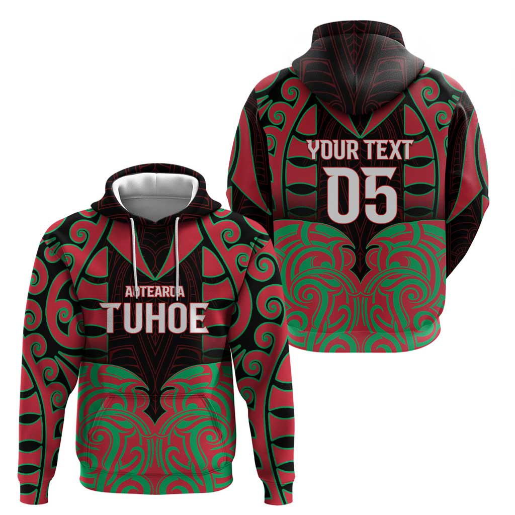 Custom Aotearoa Tuhoe Zip Hoodie Maori Pattern New Zealand - Polynesian Pride