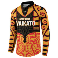 Custom Aotearoa Waikato Button Sweatshirt Maori Pattern New Zealand DT05 - Polynesian Pride