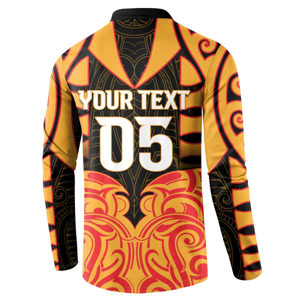 Custom Aotearoa Waikato Button Sweatshirt Maori Pattern New Zealand DT05 - Polynesian Pride