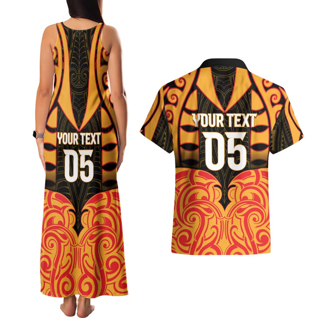 Custom Aotearoa Waikato Couples Matching Tank Maxi Dress and Hawaiian Shirt Maori Pattern New Zealand DT05 - Polynesian Pride