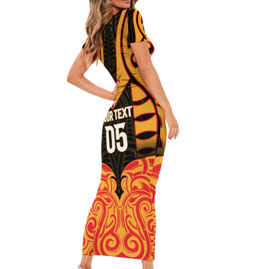 Custom Aotearoa Waikato Family Matching Short Sleeve Bodycon Dress and Hawaiian Shirt Maori Pattern New Zealand - Polynesian Pride