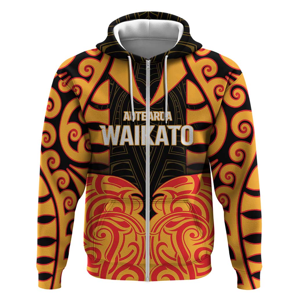 Custom Aotearoa Waikato Hoodie Maori Pattern New Zealand - Polynesian Pride