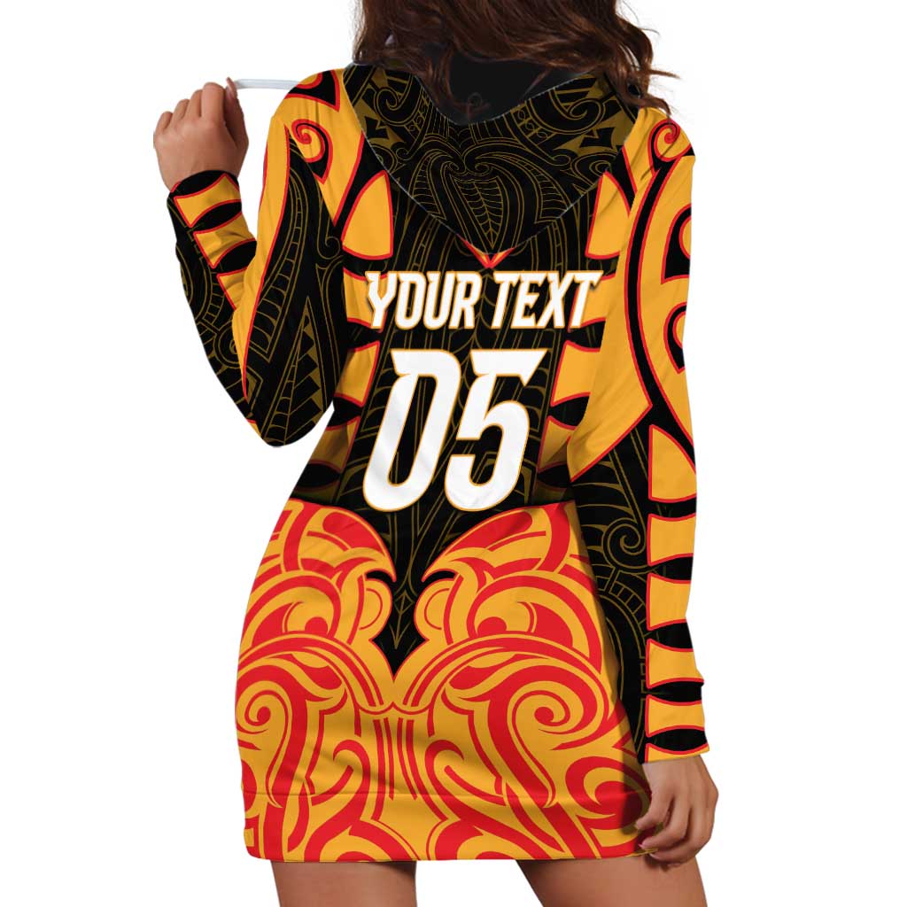 Custom Aotearoa Waikato Hoodie Dress Maori Pattern New Zealand - Polynesian Pride