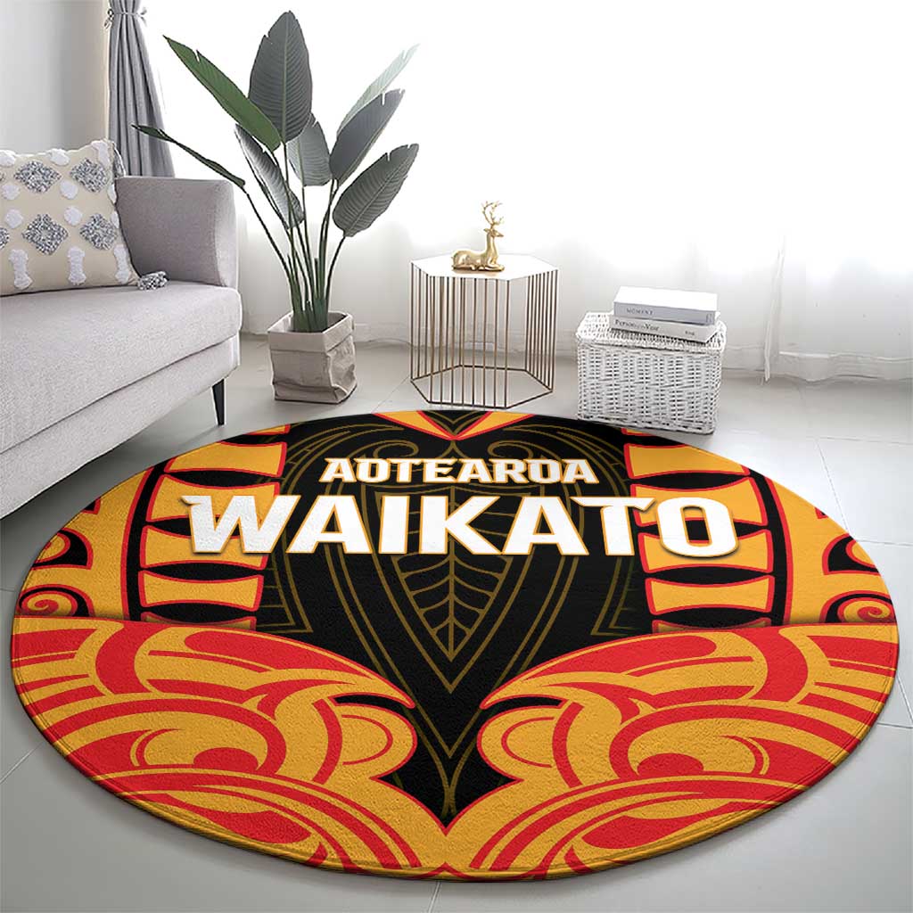 Aotearoa Waikato Round Carpet Maori Pattern New Zealand - Polynesian Pride