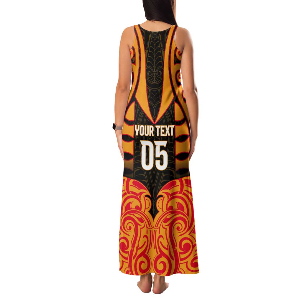 Custom Aotearoa Waikato Tank Maxi Dress Maori Pattern New Zealand - Polynesian Pride