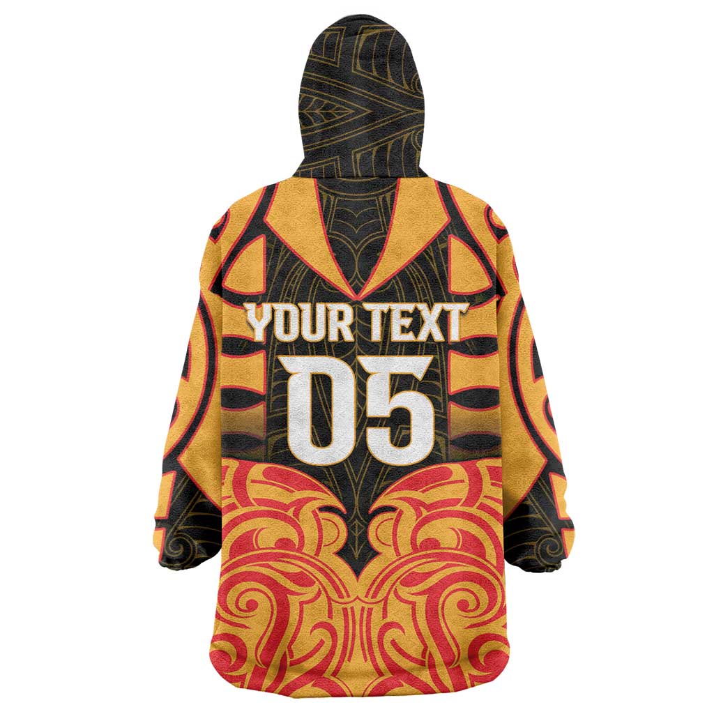 Custom Aotearoa Waikato Wearable Blanket Hoodie Maori Pattern New Zealand DT05 - Polynesian Pride