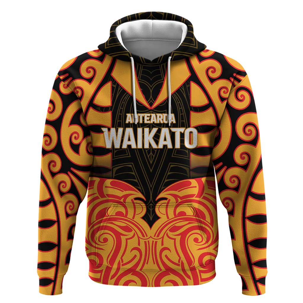 Custom Aotearoa Waikato Zip Hoodie Maori Pattern New Zealand - Polynesian Pride