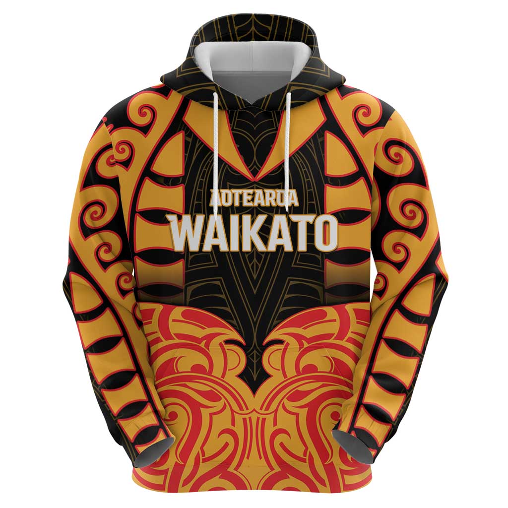 Custom Aotearoa Waikato Zip Hoodie Maori Pattern New Zealand - Polynesian Pride