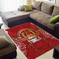 Tonga King's Birthday Area Rug Gold Royal Crown Tribal Patterns