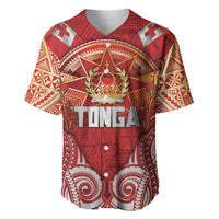 Tonga King's Birthday Baseball Jersey Gold Royal Crown Tribal Patterns