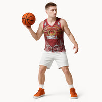 Tonga King's Birthday Basketball Jersey Gold Royal Crown Tribal Patterns