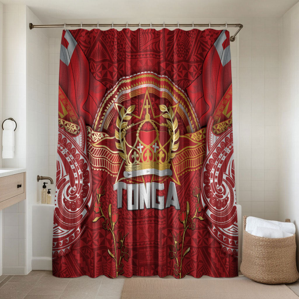 Tonga King's Birthday Bathroom Set Gold Royal Crown Tribal Patterns