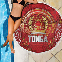 Tonga King's Birthday Beach Blanket Gold Royal Crown Tribal Patterns