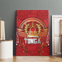 Tonga King's Birthday Canvas Wall Art Gold Royal Crown Tribal Patterns
