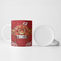 Tonga King's Birthday Ceramic Mug Gold Royal Crown Tribal Patterns