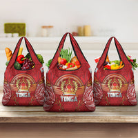 Tonga King's Birthday Grocery Bag Gold Royal Crown Tribal Patterns