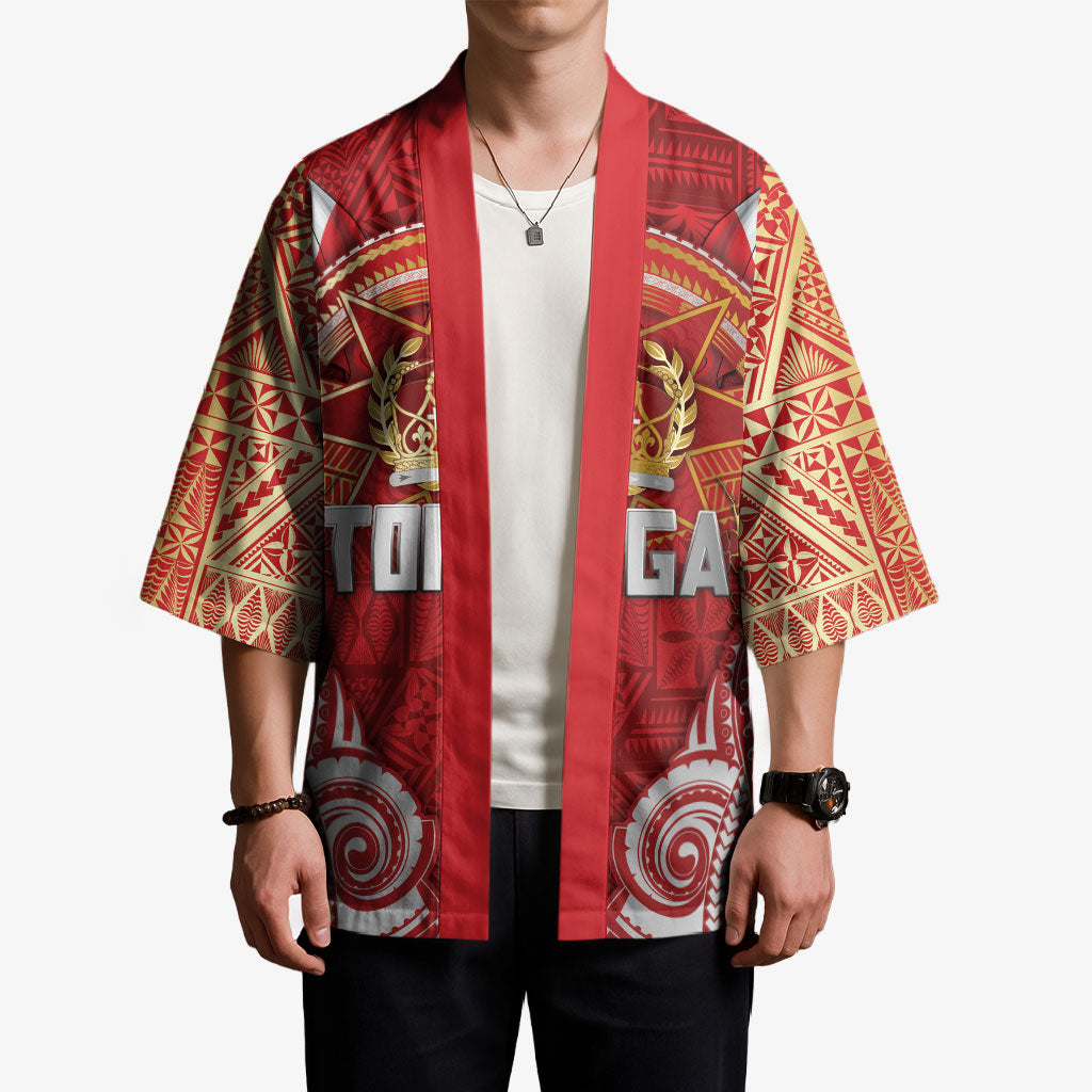 Tonga King's Birthday Kimono Gold Royal Crown Tribal Patterns
