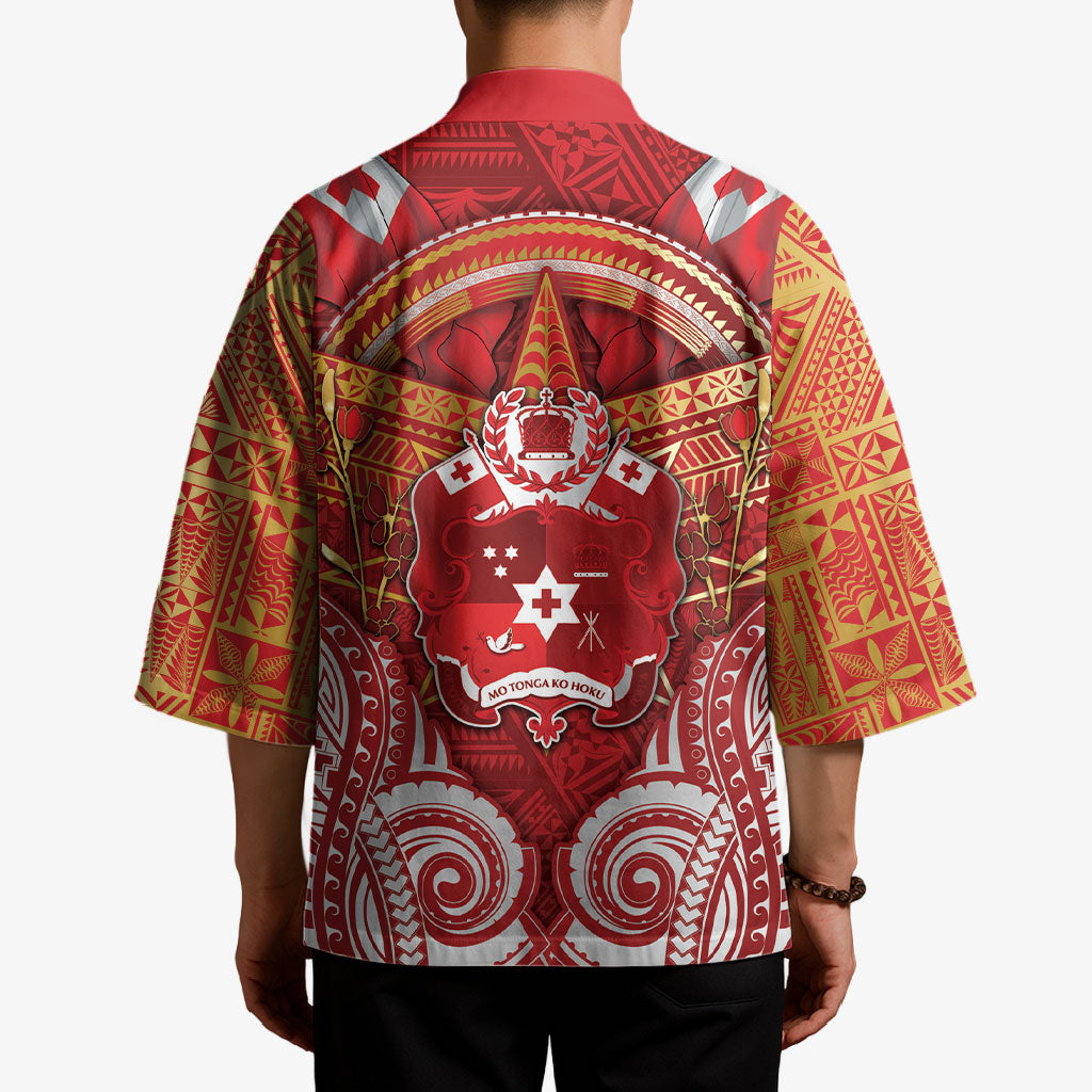 Tonga King's Birthday Kimono Gold Royal Crown Tribal Patterns
