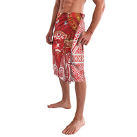 Tonga King's Birthday Lavalava Gold Royal Crown Tribal Patterns