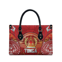 Tonga King's Birthday Leather Bag Gold Royal Crown Tribal Patterns