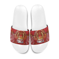 Tonga King's Birthday Slide Sandals Gold Royal Crown Tribal Patterns