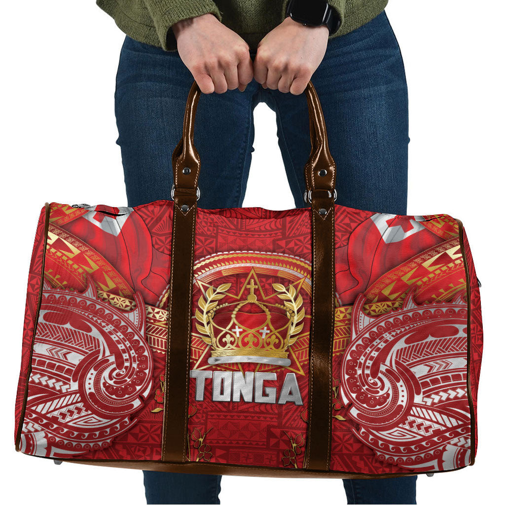 Tonga King's Birthday Travel Bag Gold Royal Crown Tribal Patterns