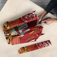 Tonga King's Birthday Umbrella Gold Royal Crown Tribal Patterns