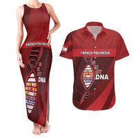 French Polynesia Is In My DNA Couples Matching Tank Maxi Dress and Hawaiian Shirt DT05 Red - Polynesian Pride