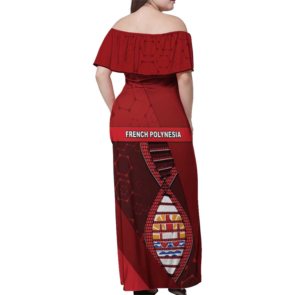 French Polynesia Is In My DNA Family Matching Off Shoulder Maxi Dress and Hawaiian Shirt DT05 - Polynesian Pride