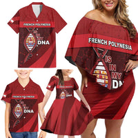 French Polynesia Is In My DNA Family Matching Off Shoulder Short Dress and Hawaiian Shirt DT05 - Polynesian Pride