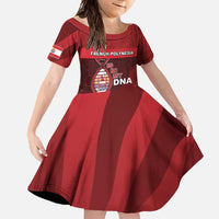 French Polynesia Is In My DNA Family Matching Tank Maxi Dress and Hawaiian Shirt DT05 Daughter's Dress Red - Polynesian Pride