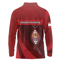 French Polynesia Is In My DNA Long Sleeve Polo Shirt DT05 - Polynesian Pride