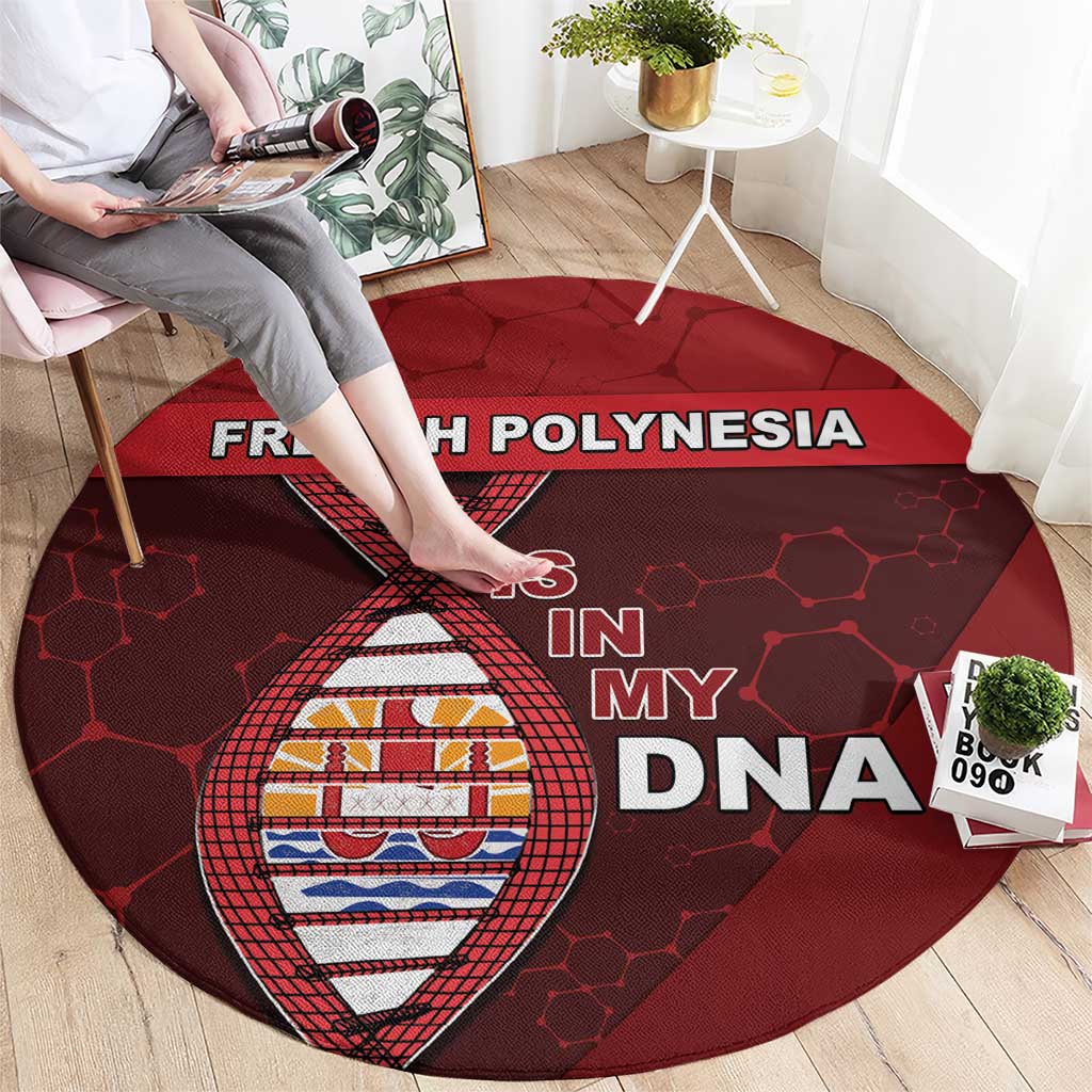 French Polynesia Is In My DNA Round Carpet - Polynesian Pride
