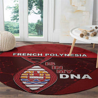 French Polynesia Is In My DNA Round Carpet - Polynesian Pride