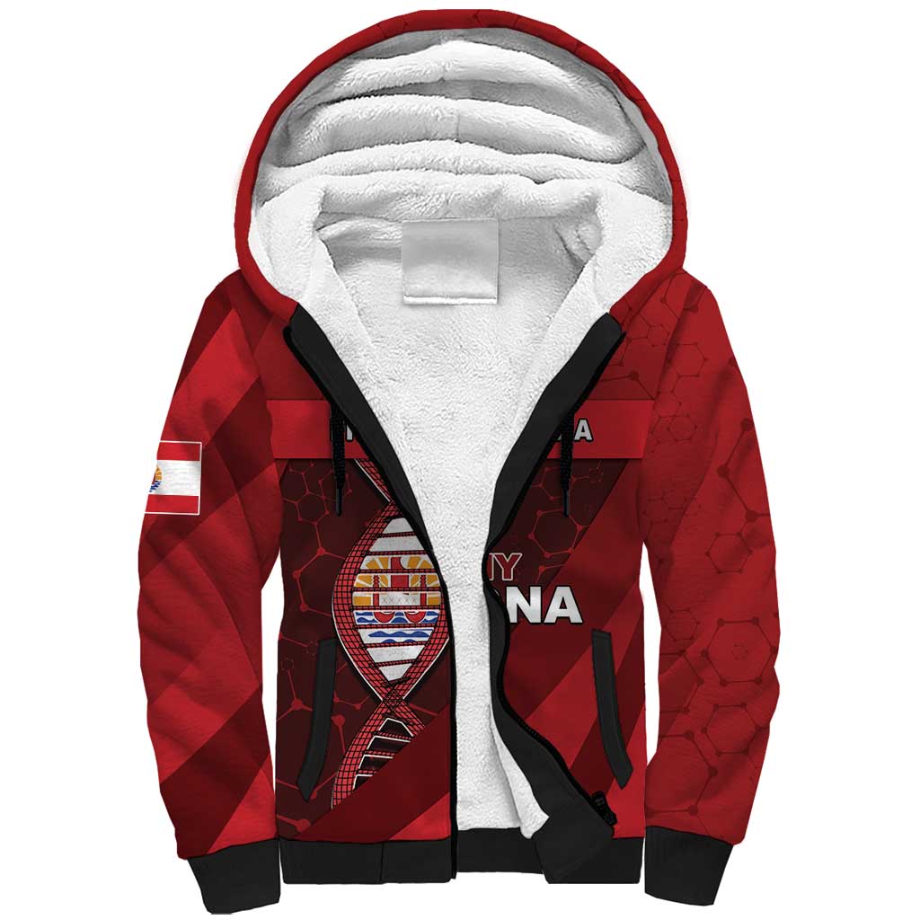 French Polynesia Is In My DNA Sherpa Hoodie DT05 Unisex Red - Polynesian Pride