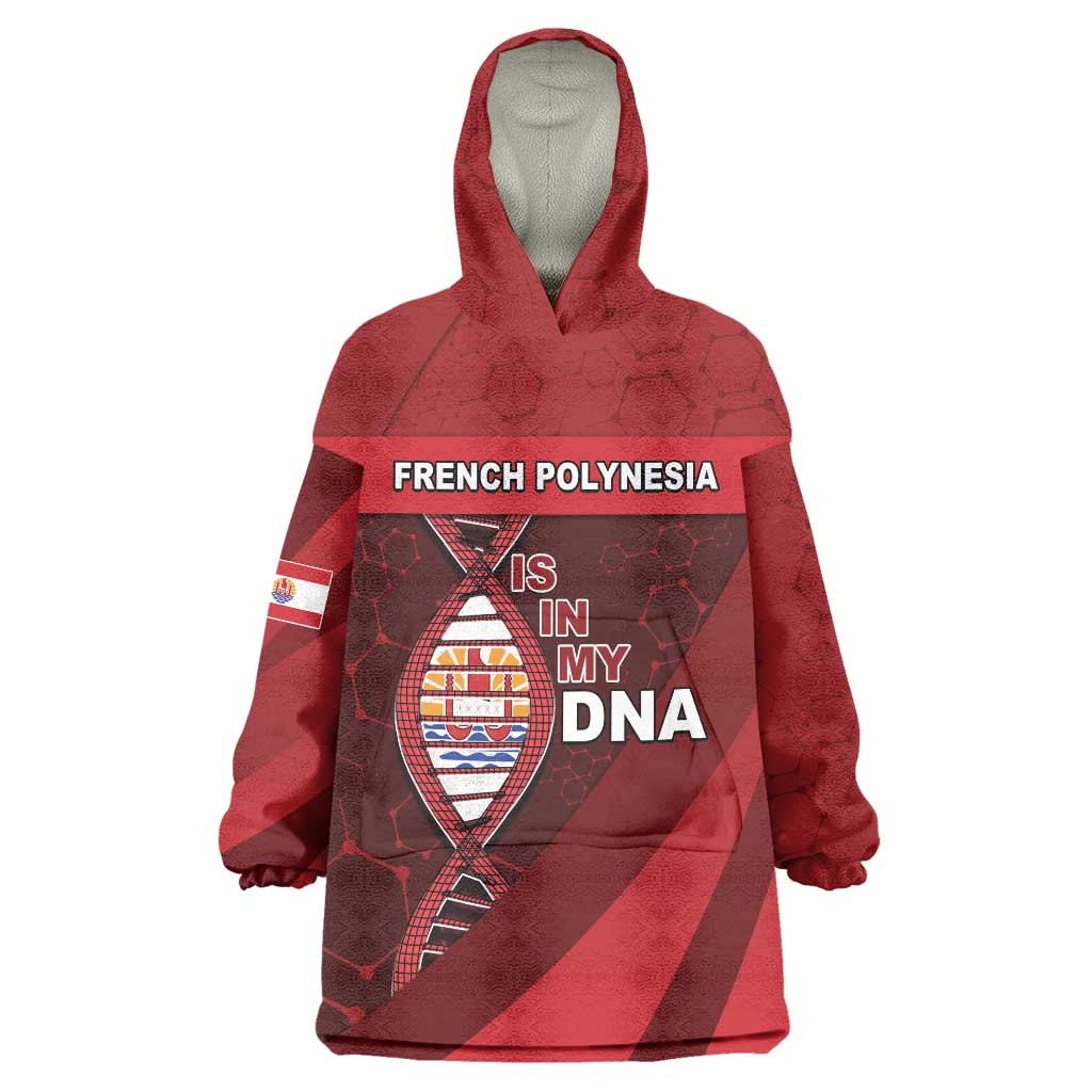French Polynesia Is In My DNA Wearable Blanket Hoodie DT05 One Size Red - Polynesian Pride