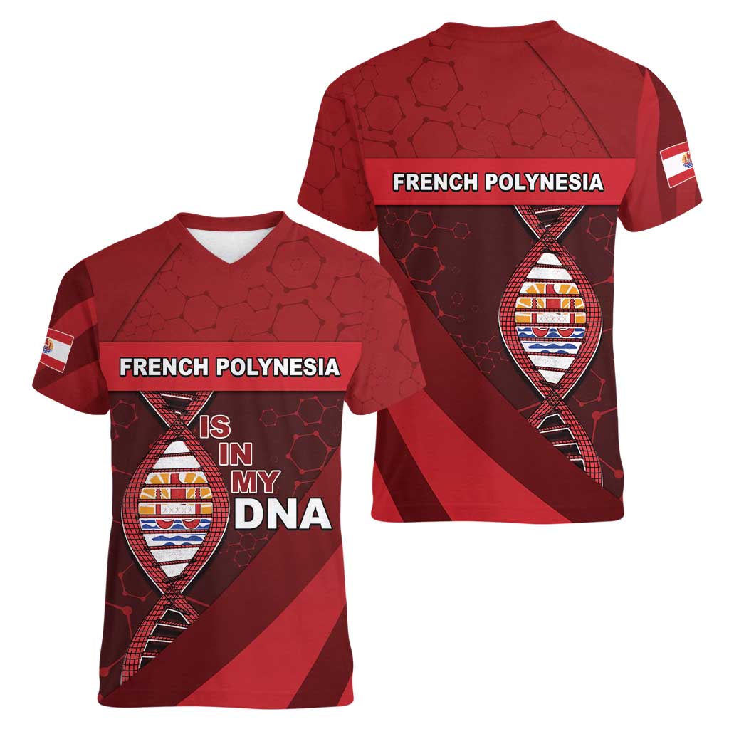 French Polynesia Is In My DNA Women V-Neck T-Shirt - Polynesian Pride
