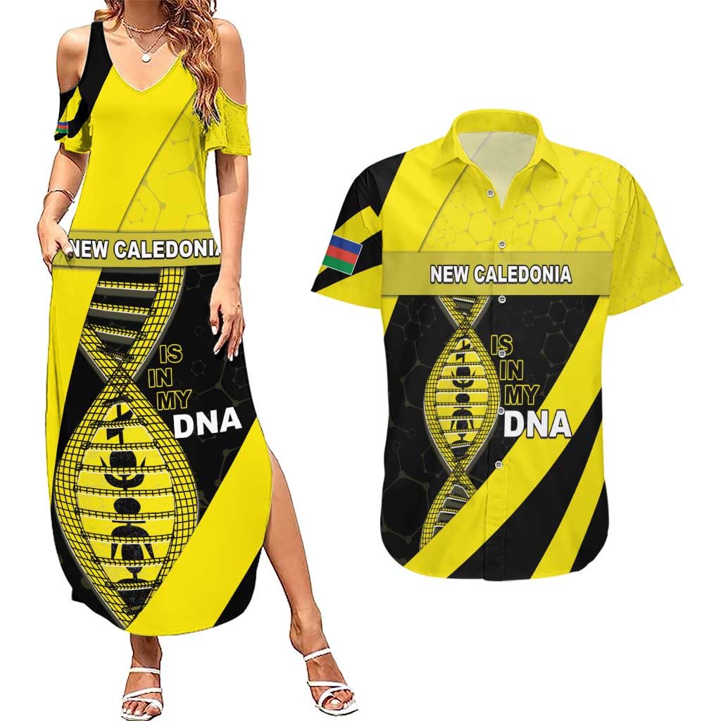 New Caledonia Is In My DNA Couples Matching Summer Maxi Dress and Hawaiian Shirt - Polynesian Pride