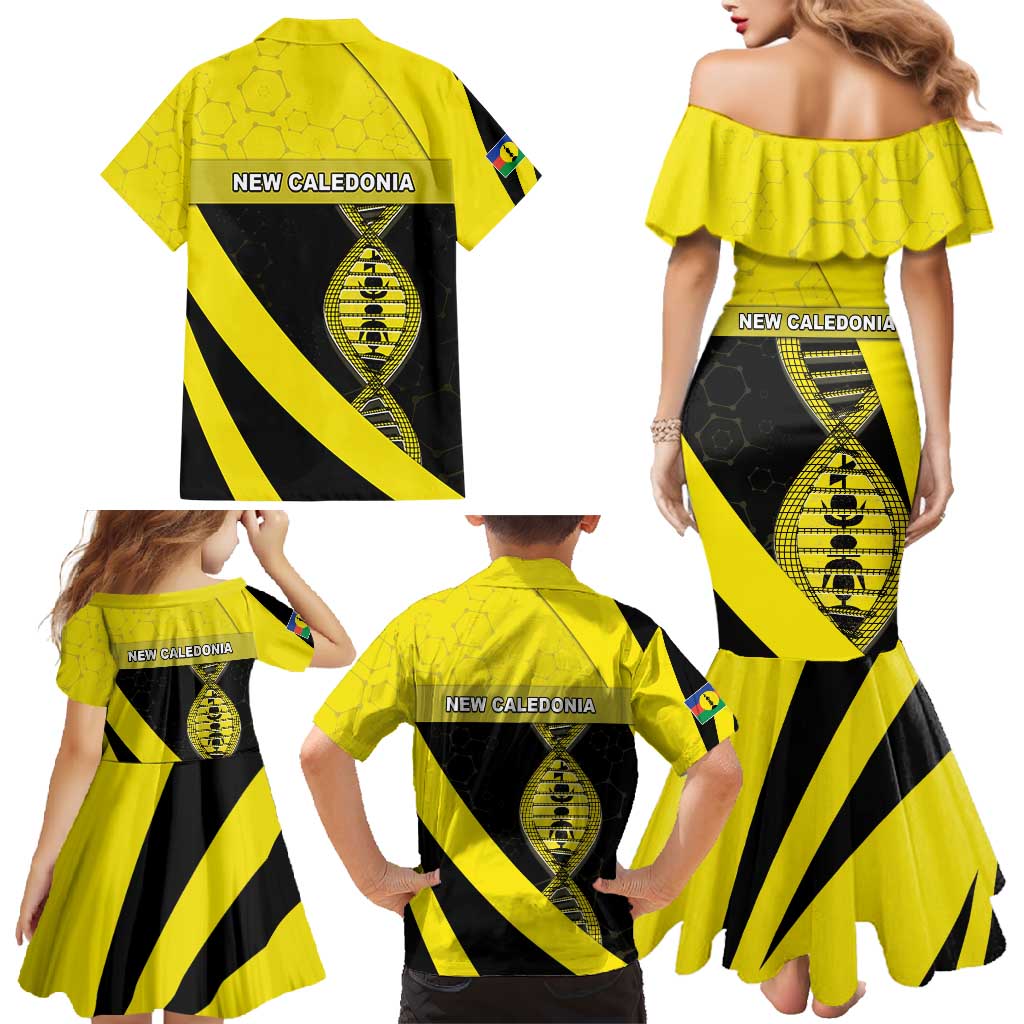 New Caledonia Is In My DNA Family Matching Mermaid Dress and Hawaiian Shirt - Polynesian Pride