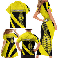 New Caledonia Is In My DNA Family Matching Short Sleeve Bodycon Dress and Hawaiian Shirt - Polynesian Pride
