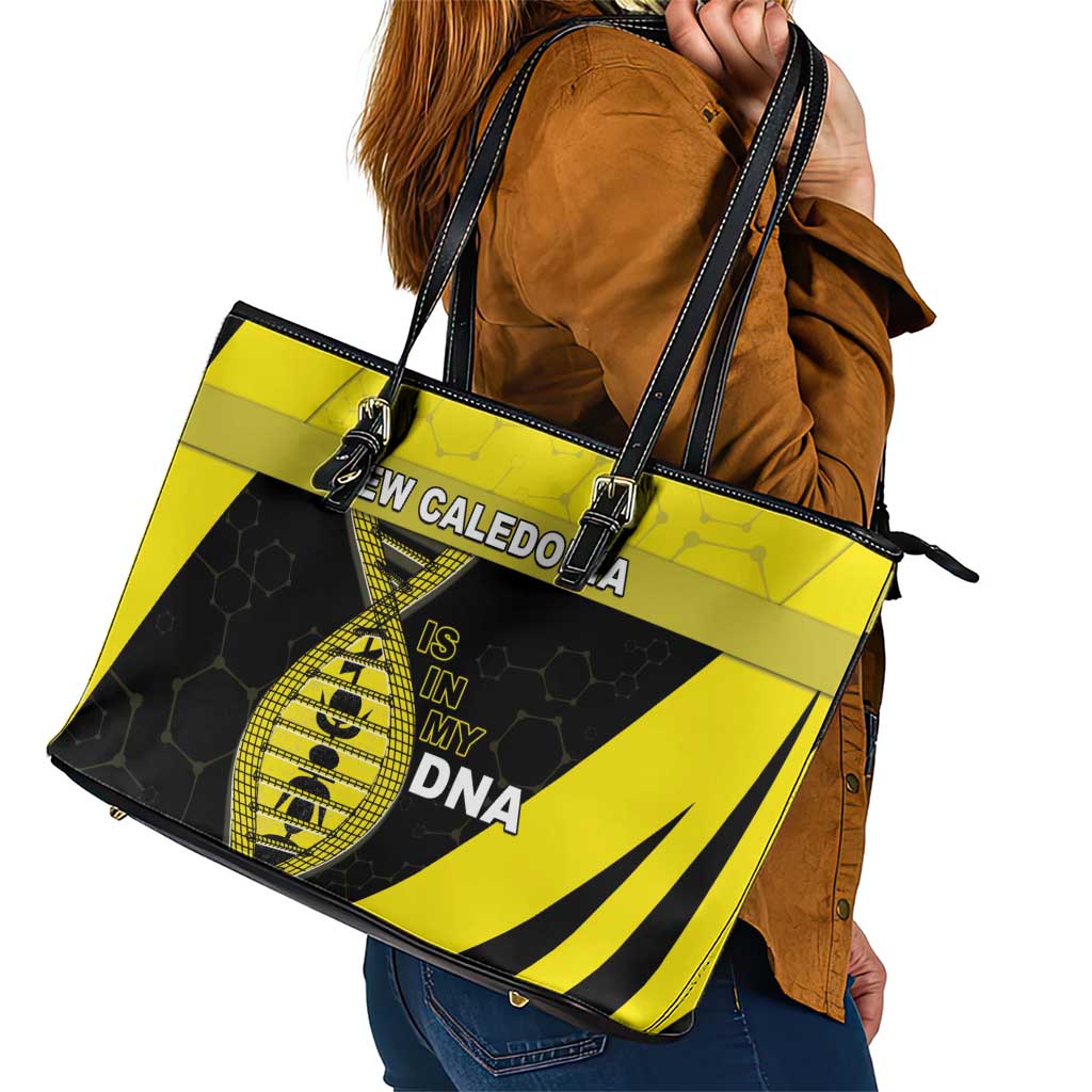 New Caledonia Is In My DNA Leather Tote Bag - Polynesian Pride