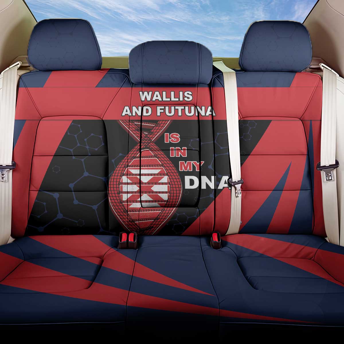 Wallis And Futuna Is In My DNA Back Car Seat Cover - Polynesian Pride