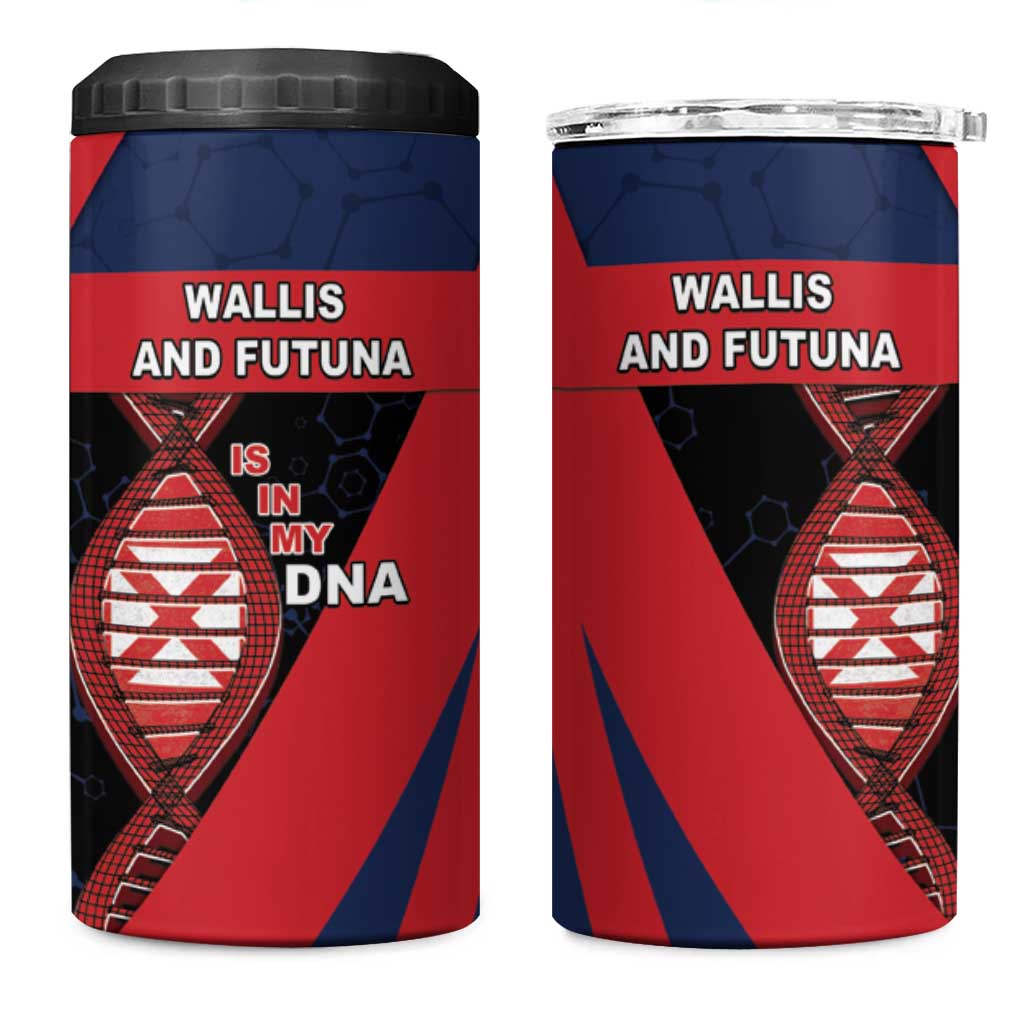 Wallis And Futuna Is In My DNA 4 in 1 Can Cooler Tumbler - Polynesian Pride