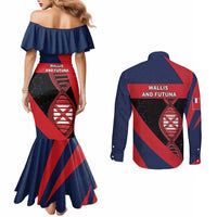 Wallis And Futuna Is In My DNA Couples Matching Mermaid Dress and Long Sleeve Button Shirt - Polynesian Pride