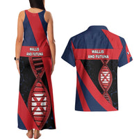 Wallis And Futuna Is In My DNA Couples Matching Tank Maxi Dress and Hawaiian Shirt - Polynesian Pride